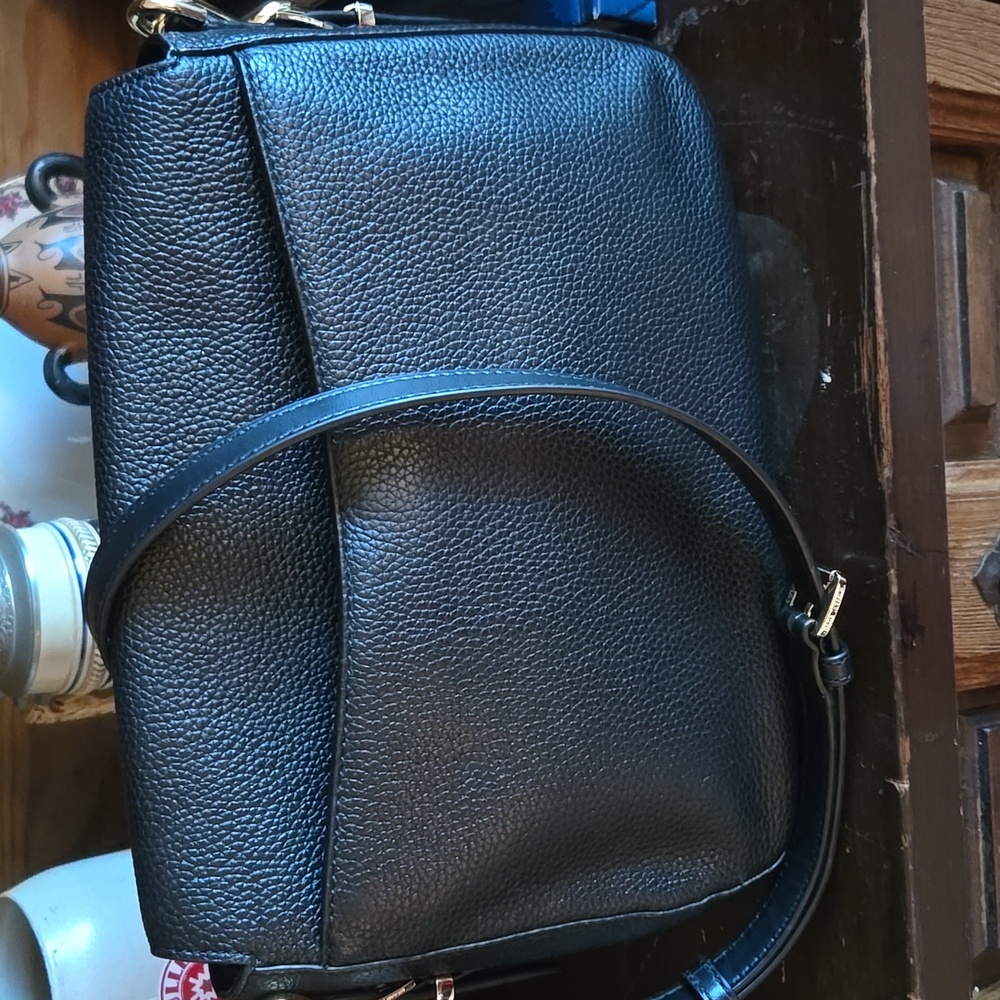 Michael Kors Black Pebbled Leather Crossbody Bag